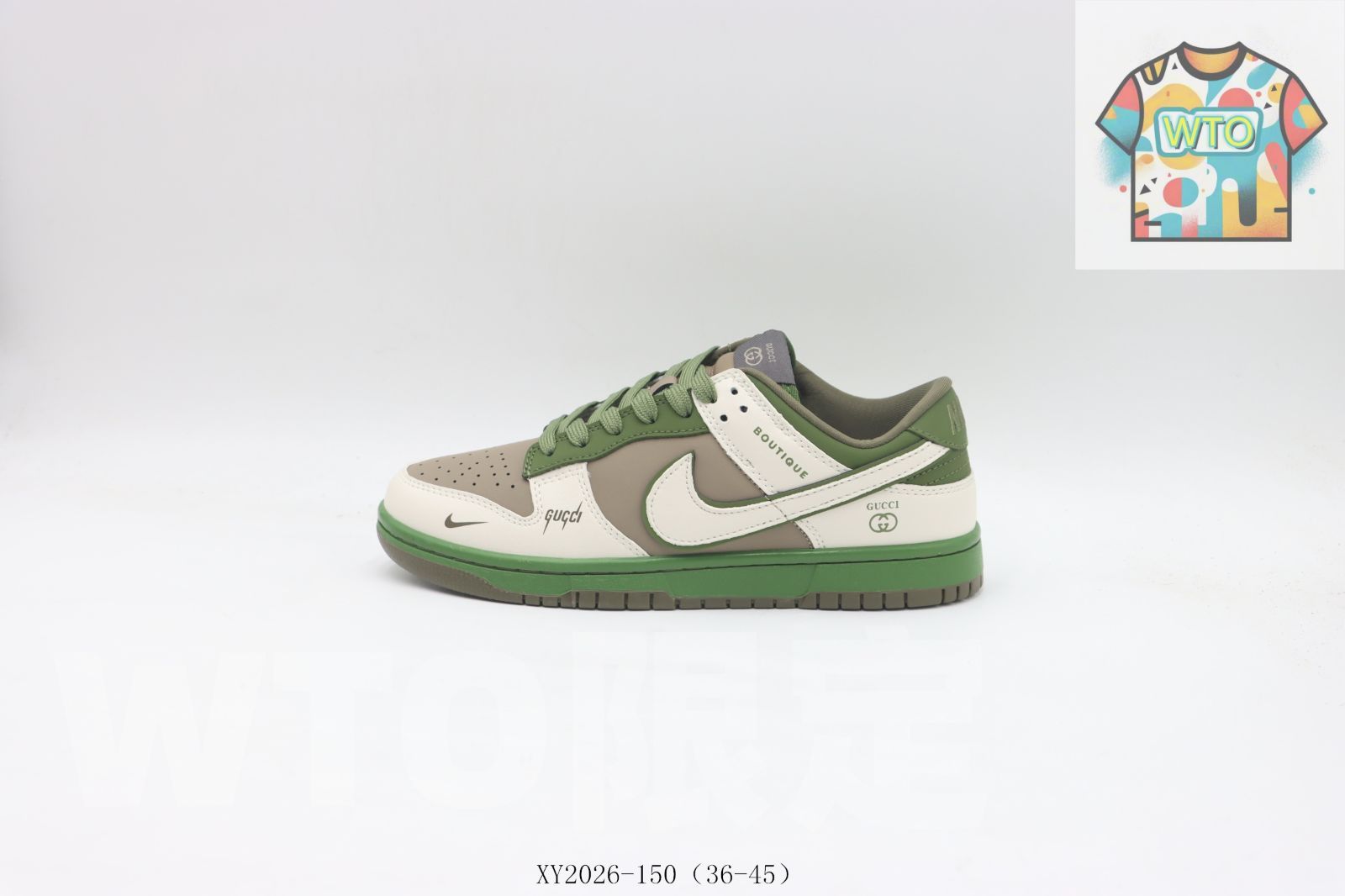 WTO通販 Nike ナイキ スケートシューズ XY 2026 150 ホワイトグリーンブラウン WTO輸入 ODD 25