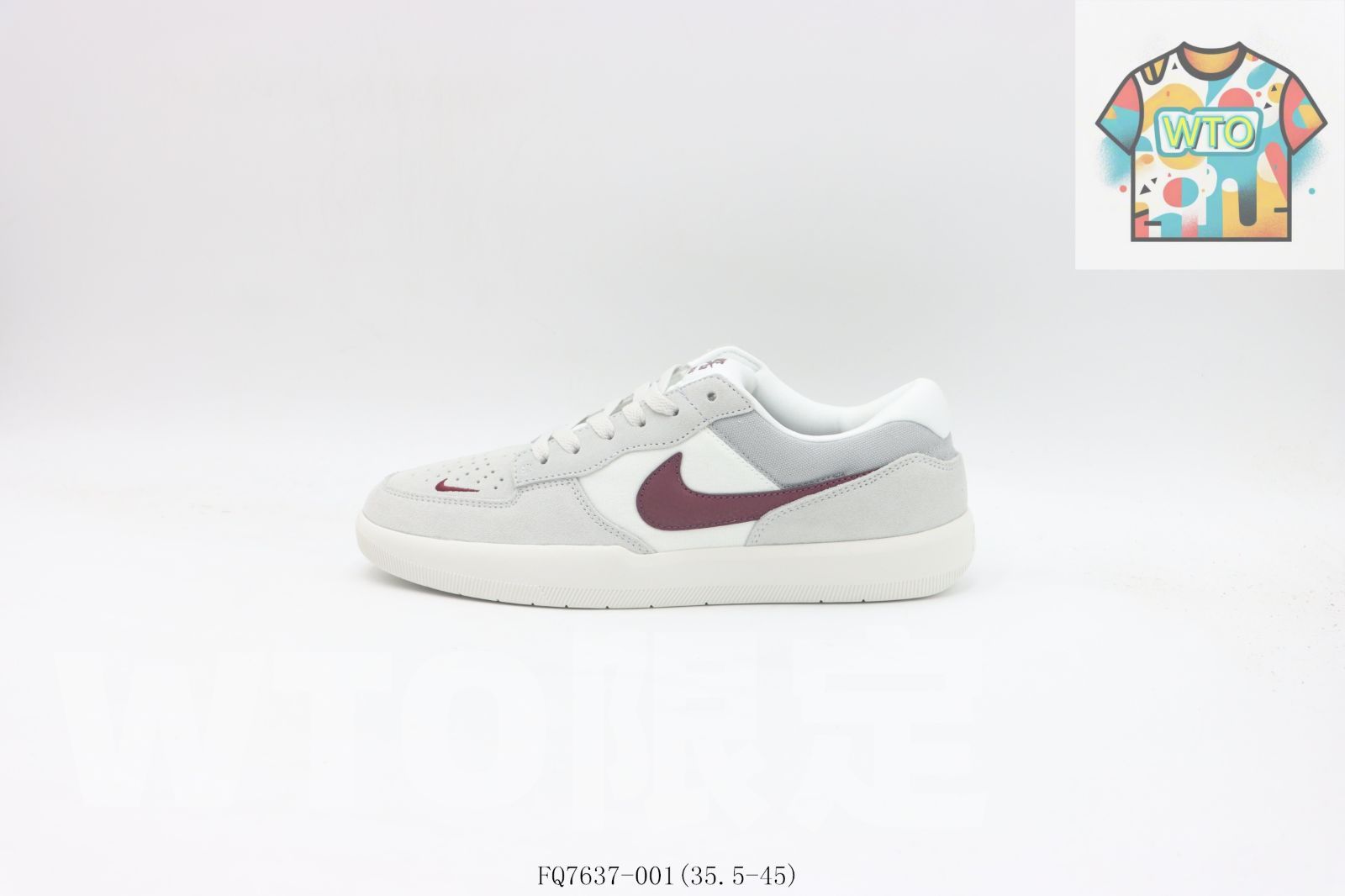 WTO通販 Nike ナイキ スケートシューズ グレーレッド FQ 7637-001-WTO輸入-QNW 98