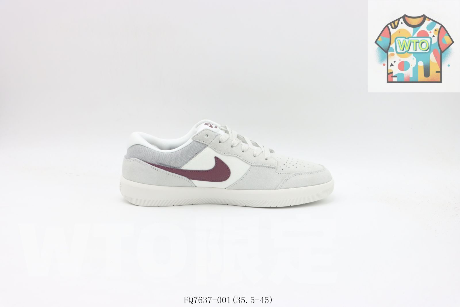 WTO通販 Nike ナイキ スケートシューズ グレーレッド FQ 7637-001-WTO輸入-QNW 98