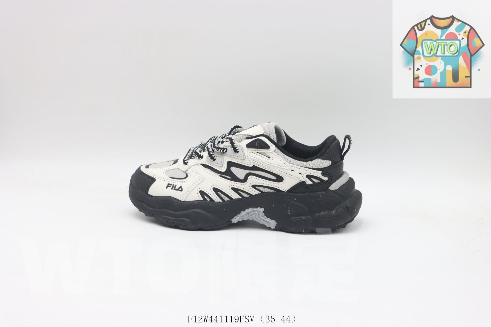 WTO通販 FILA フィラ クランキースニーカー ホワイトブラック-WTO輸入-GVN 84