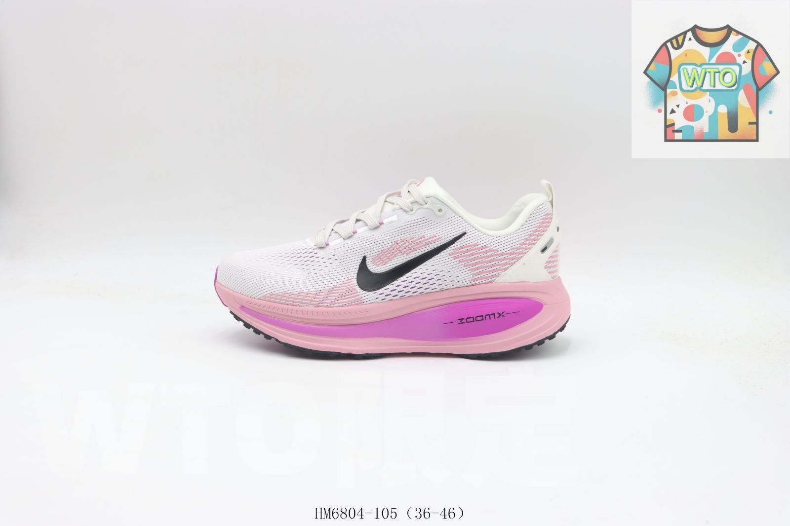 WTO通販 Nike ナイキ ランニングシューズ HM 6804 105 ホワイトピンク WTO輸入 VEB 61