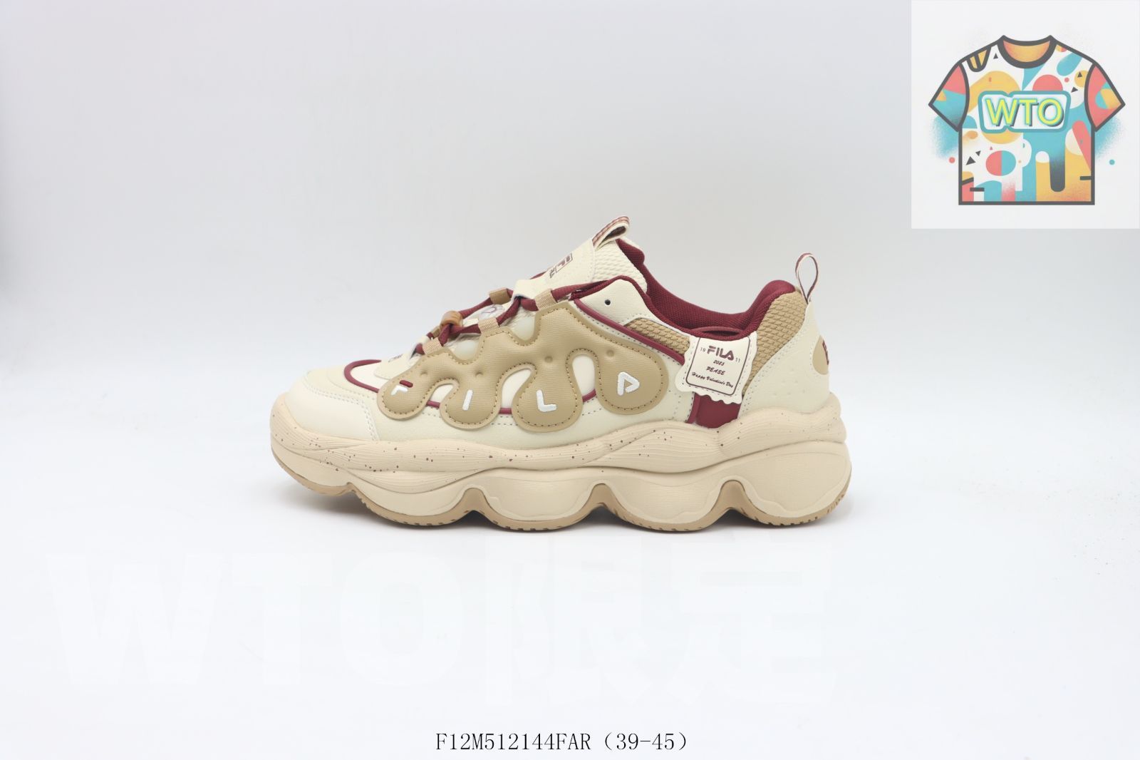 WTO通販 FILA フィラ クランキースニーカー カーキレッド WTO輸入 KLM 50