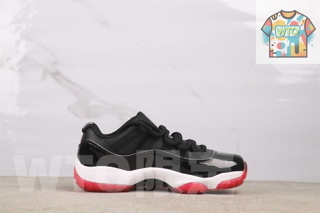 WTO通販 エアジョーダン 11 代 ロートップ FV 5104-00 ブラック レッド-WTO輸入-FYD 40