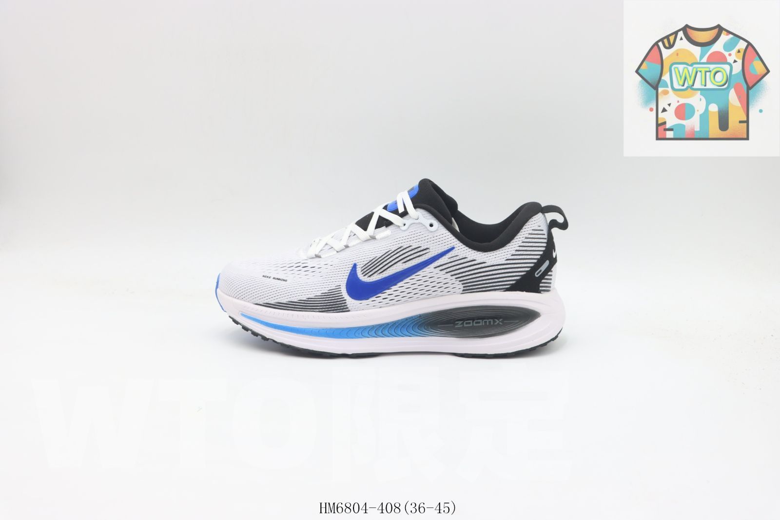 WTO通販 Nike ナイキ ランニングシューズ HM 6804-408 ホワイトブラックブルー-WTO輸入-SQS 83