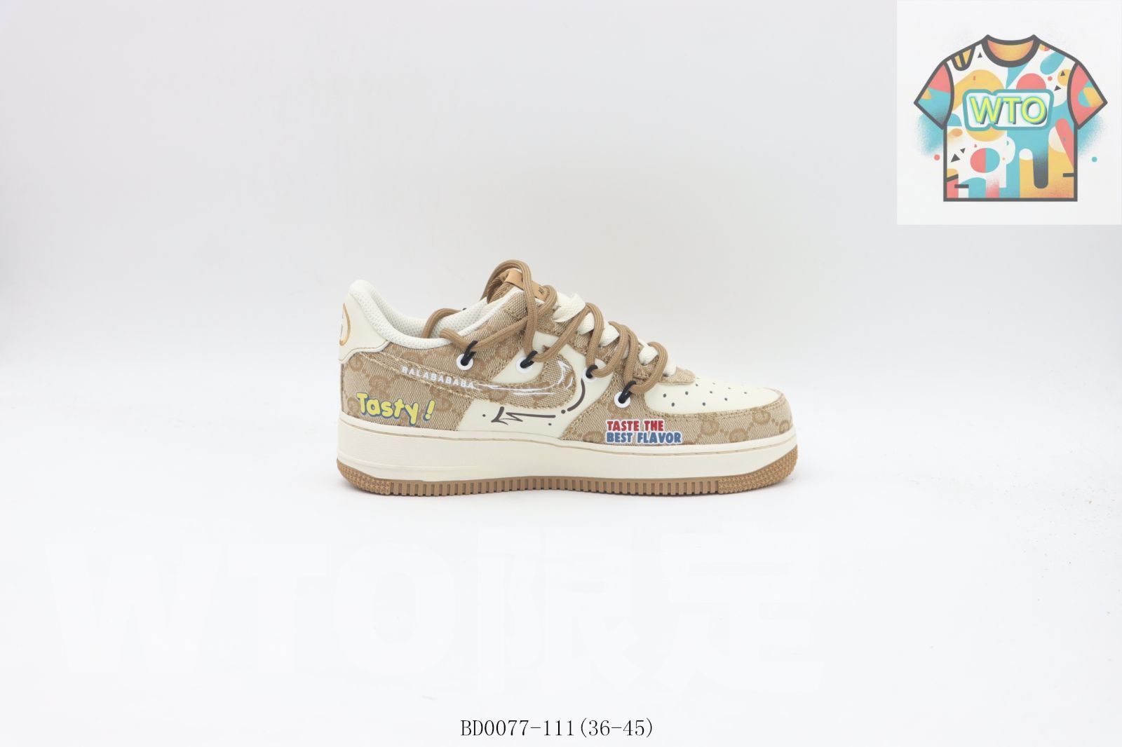 WTO通販 Nike ナイキ スケートシューズ ホワイトブラウン BD 0077-111-WTO輸入-DQZ 59