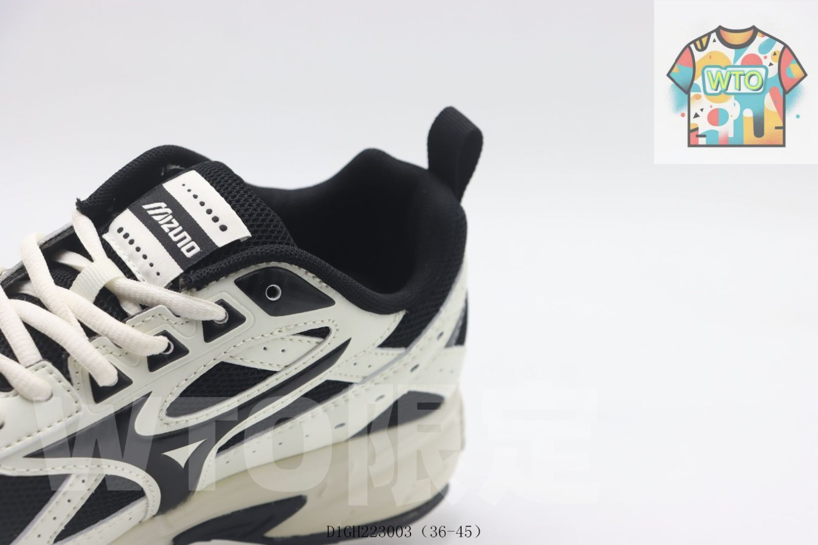 ミズノのランニングシューズ ホワイト＆ブラック
