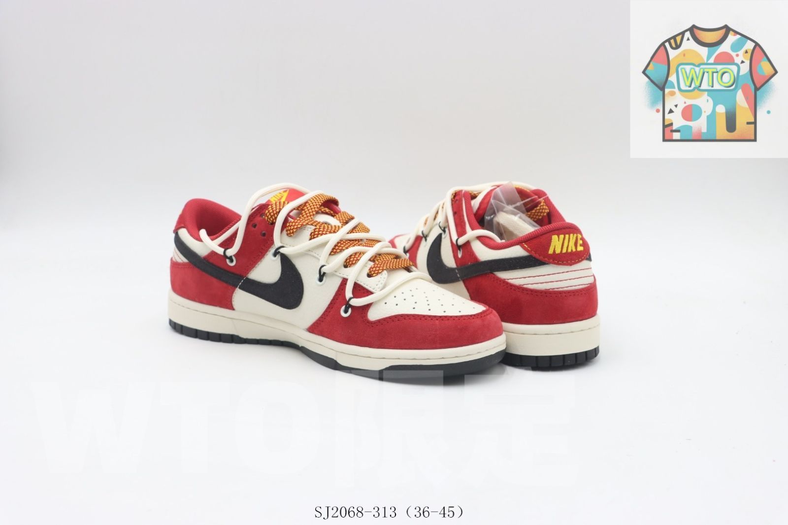  WTO通販 ナイキ Nike のスケートシューズ ホワイトレッド SJ 2068-3130-WTO輸入-SDS 31 スニーカー 靴