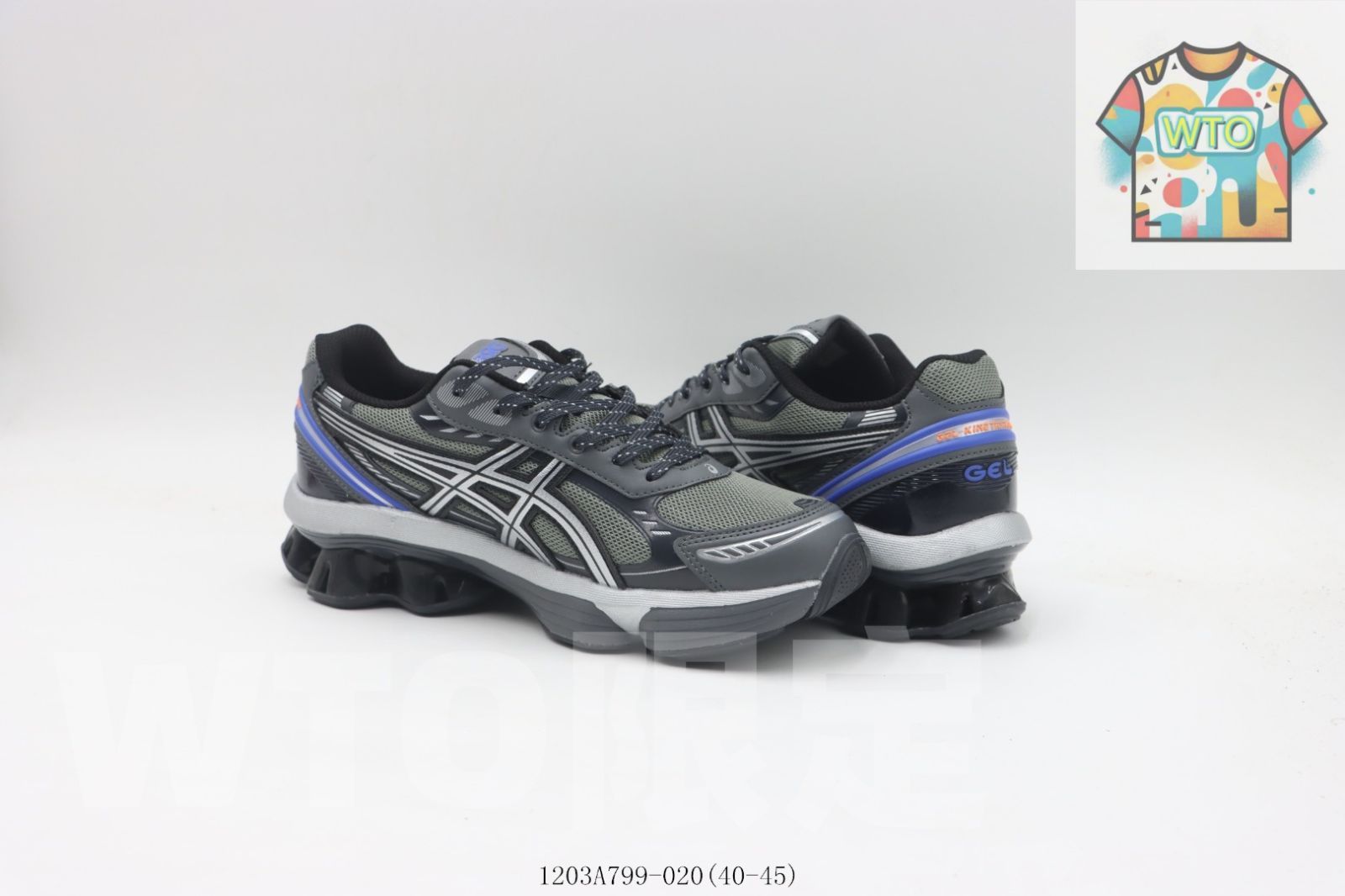  WTO通販 アシックス Asics -020 グレー パープル-WTO輸入-HWC 64 スニーカー キッズシューズ