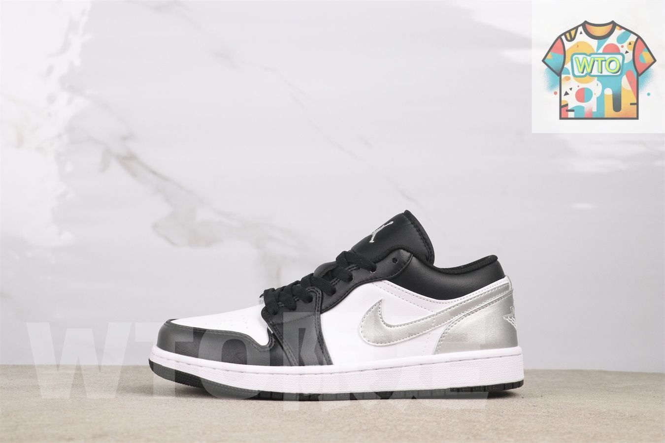 WTO通販 Jordan 553558 131 ジョーダン 1 ローカット ブラックシルバー Black Silver 0 WTO輸入 MBL 51