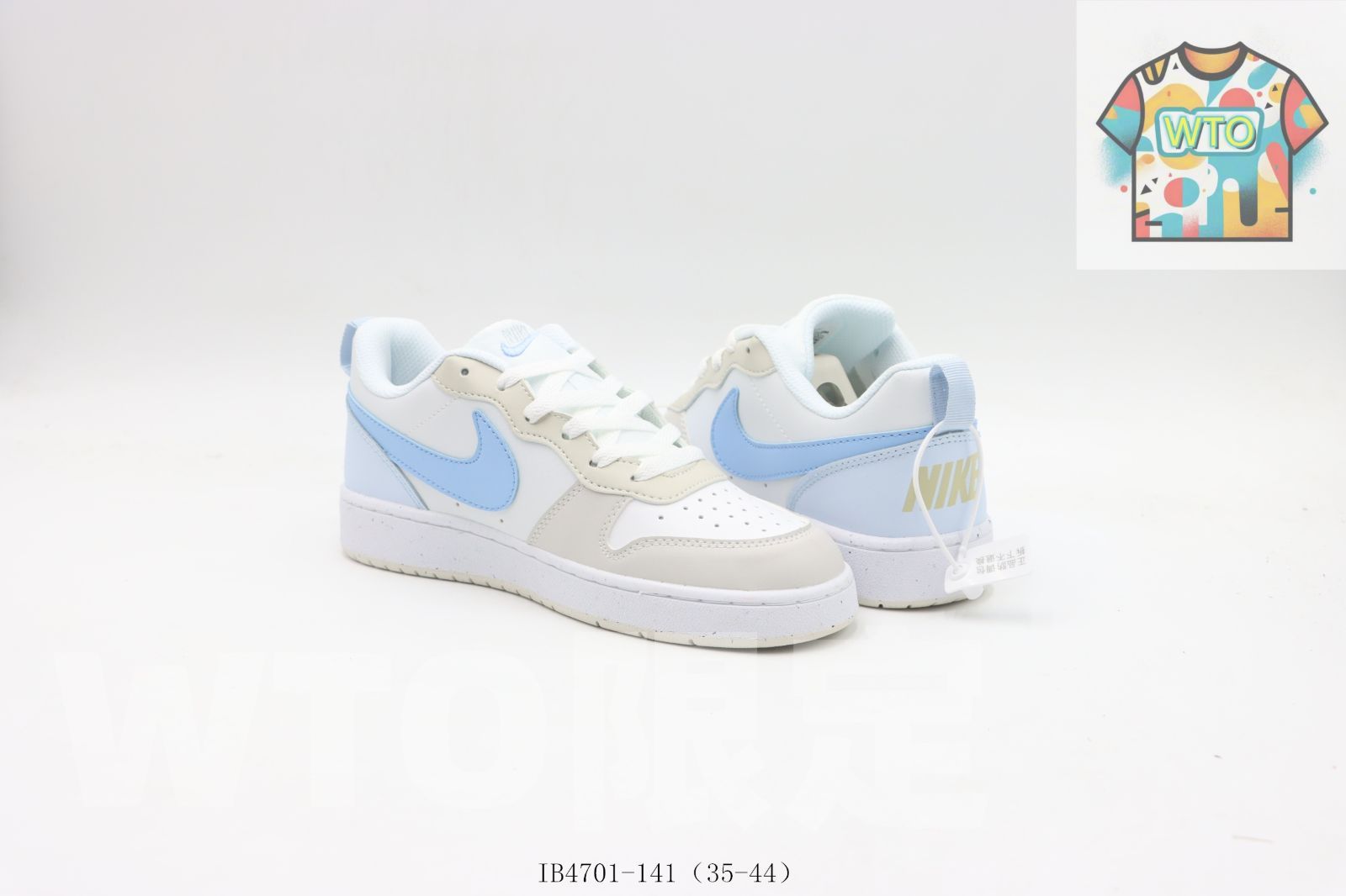  WTO通販 ナイキ Nike スケートシューズ IB 4701-141 グレーブルー0-WTO輸入-WCY 46 スニーカー 靴