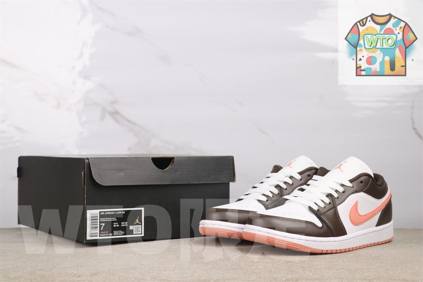 WTO通販 Jordan DC 0774 182 ホワイトブラウンピンク White Brown Pink 0 WTO輸入 KMV 76 スニーカー キッズシューズ ベビー キッズ