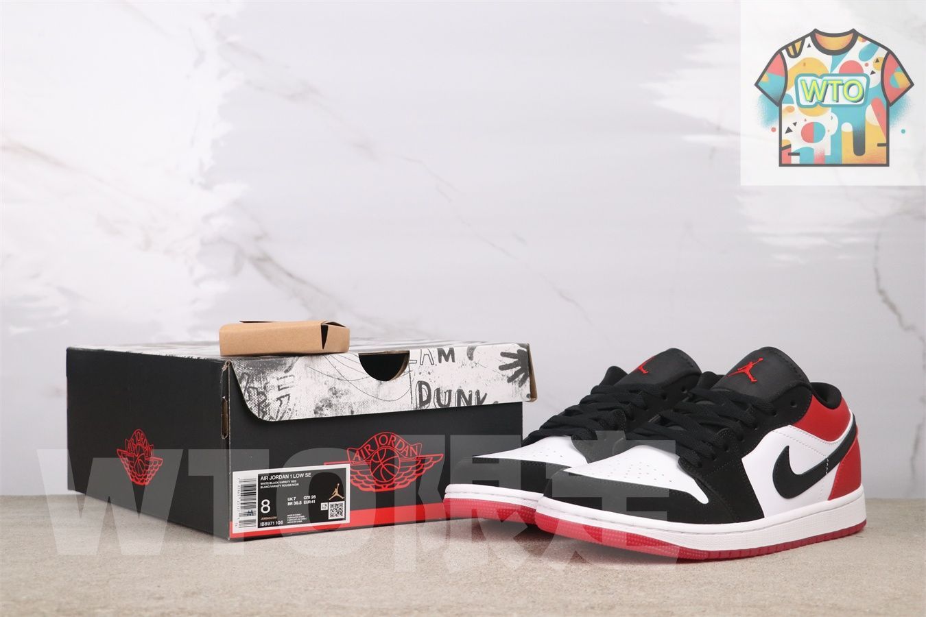  WTO通販 Jordan IB 8971-106 ジョーダン 1 ローカット ホワイトレッド White Red 0-WTO輸入-FPL 60 スニーカー キッズシューズ