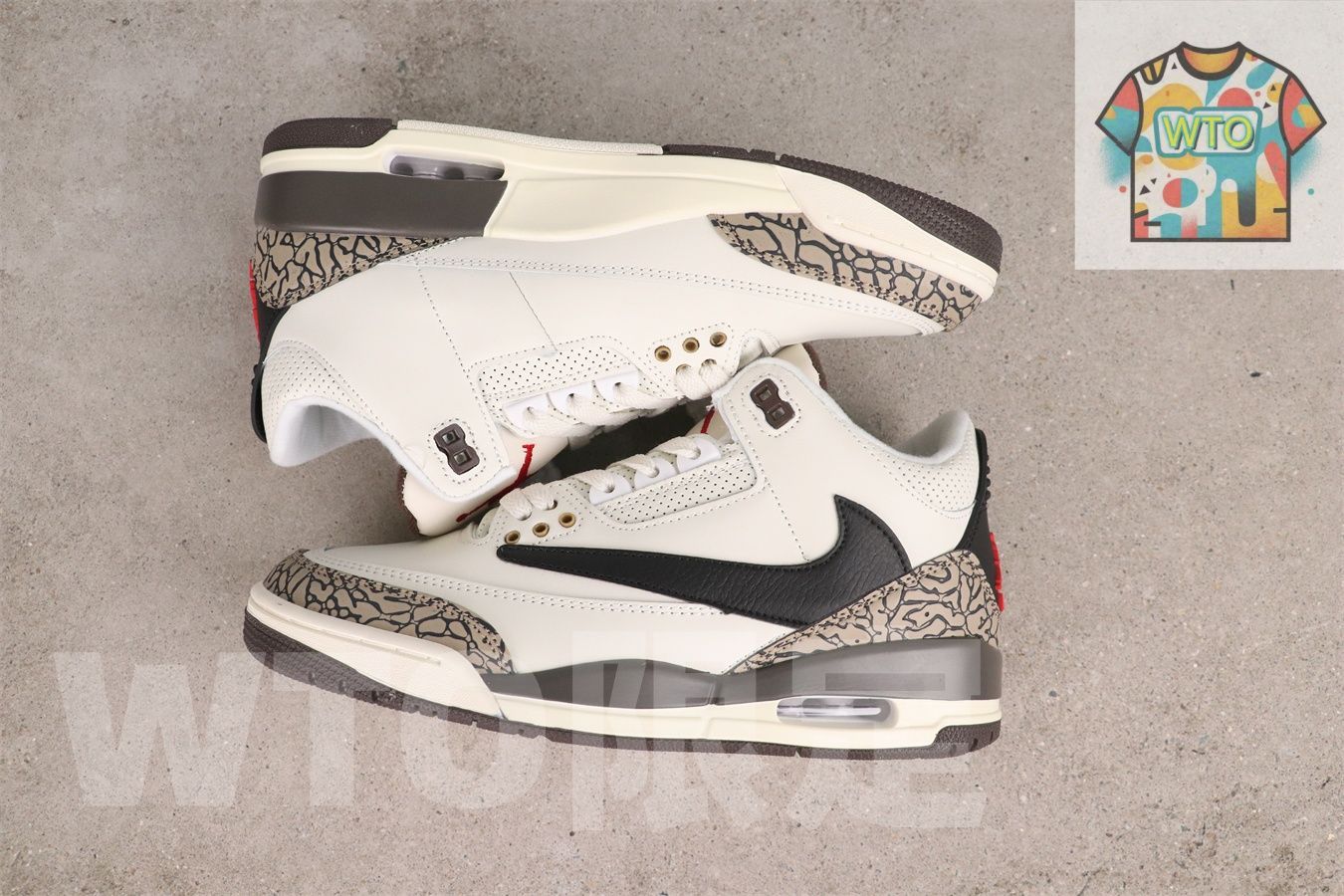  今日 Air Jordan 136064-168 エアジョーダン ホワイト - ブラウン-WTO輸入 スニーカー キッズシューズ