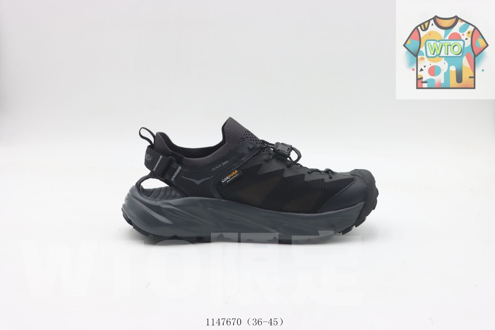 WTO通販 ホカ ワンワン HOKA ONE サンダル 黒 -WTO輸入-XOL 47