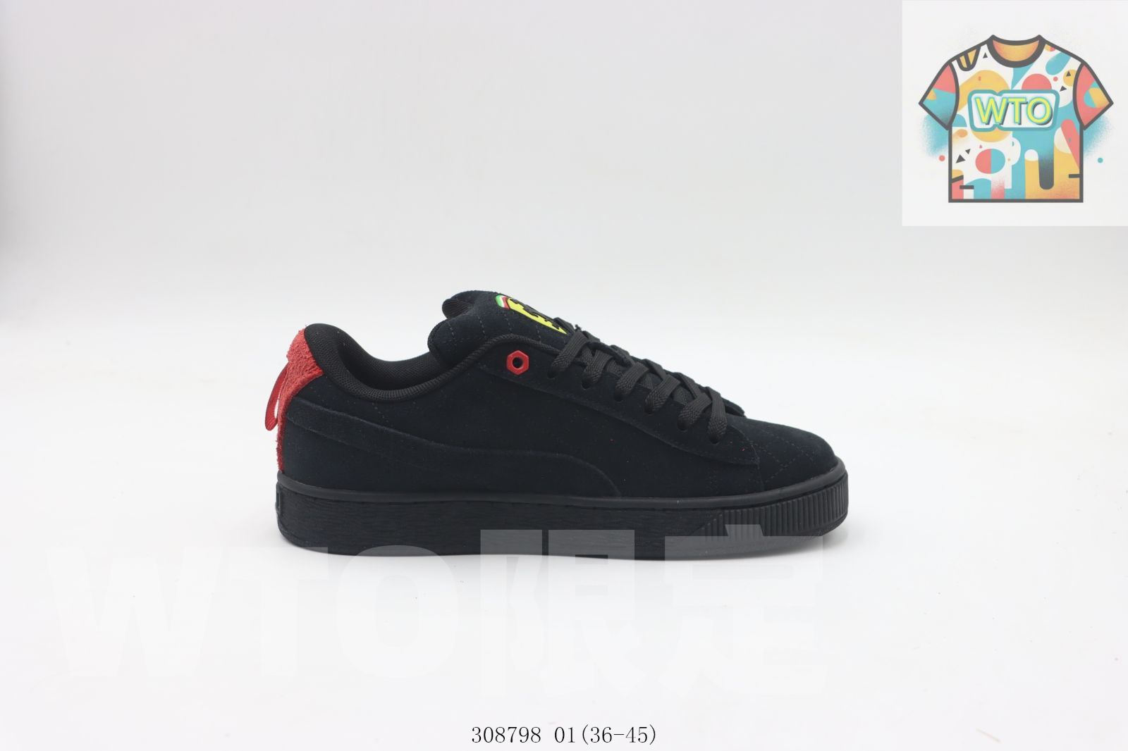 WTO通販 プーマのスケートシューズ 白黒赤 308798 010-WTO輸入-XUX 47