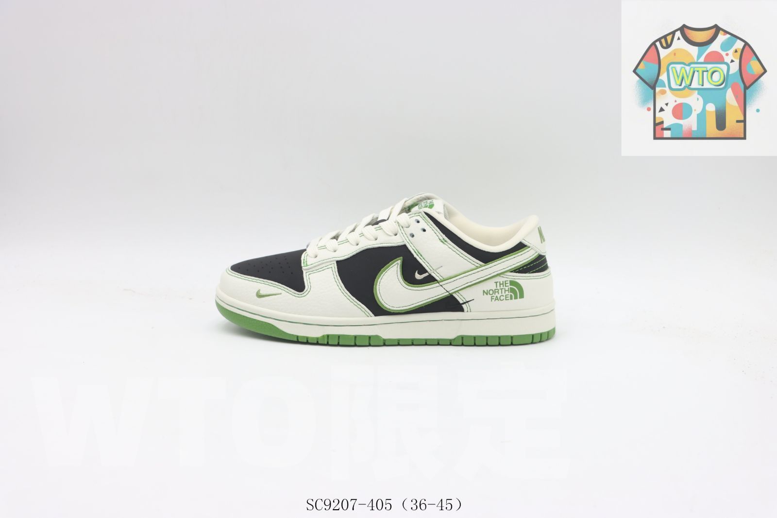 WTO通販 ナイキ Nike スケートシューズ SC 9207-405 白黒緑-WTO輸入-MIK 24