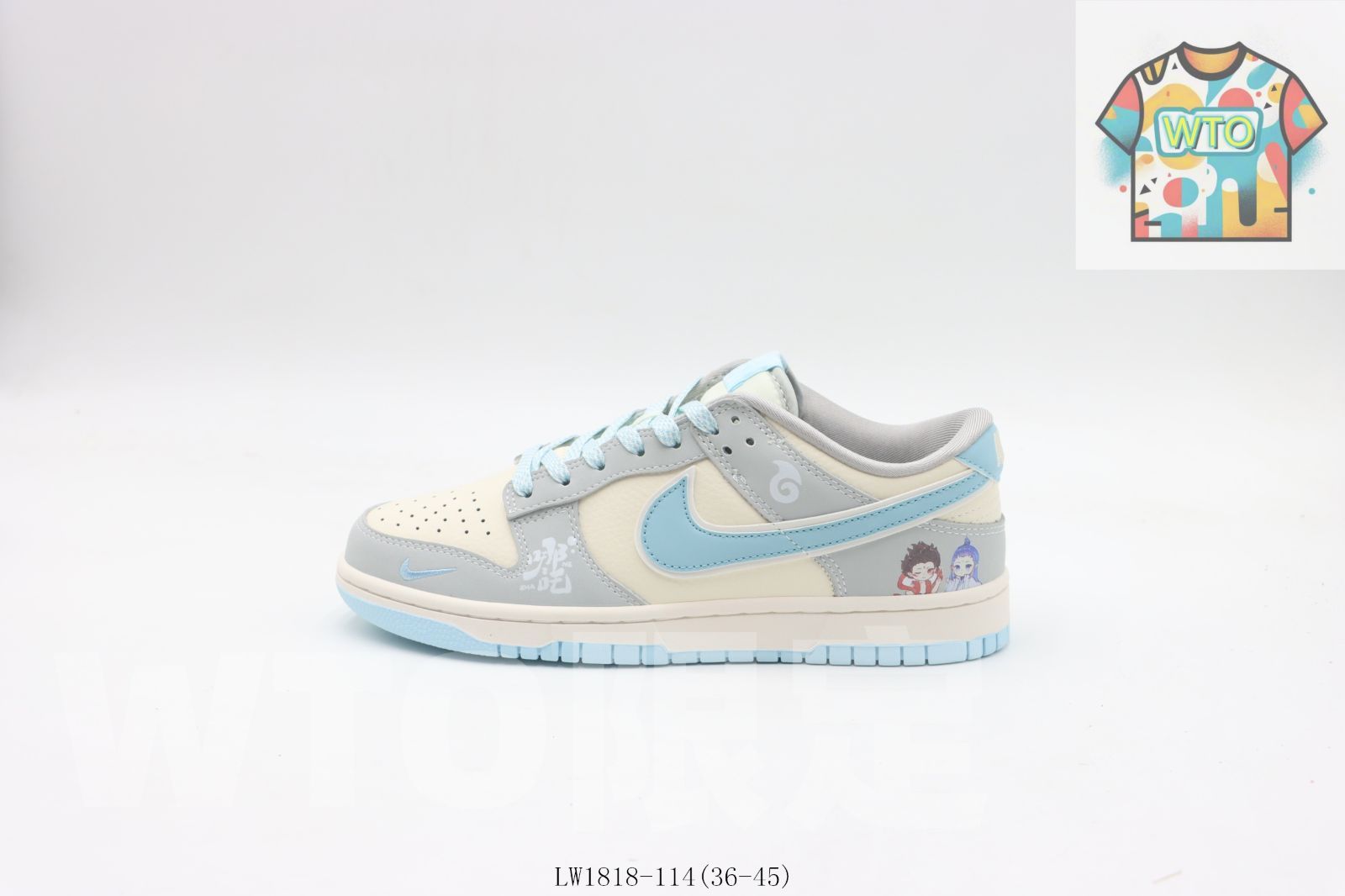 WTO通販 ナイキのスケートシューズ 灰と青 ブルー LW 1818 - 1140-WTO輸入-DHM 03
