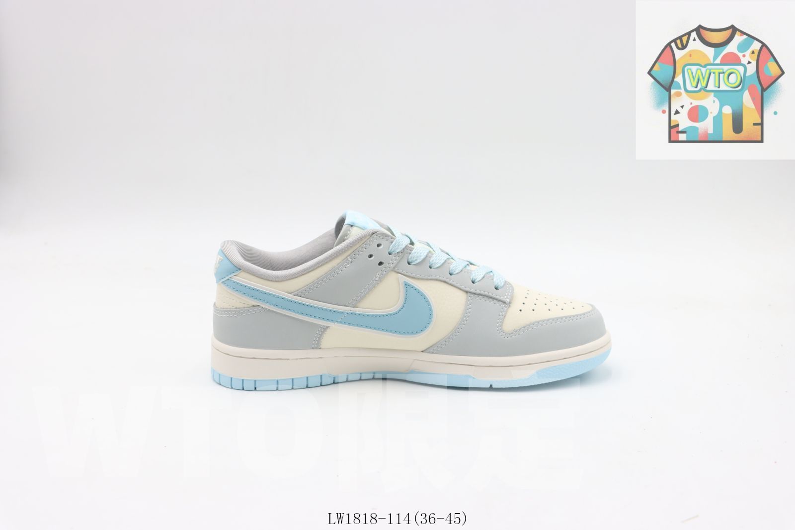 WTO通販 ナイキのスケートシューズ 灰と青 ブルー LW 1818 - 1140-WTO輸入-YEC 57