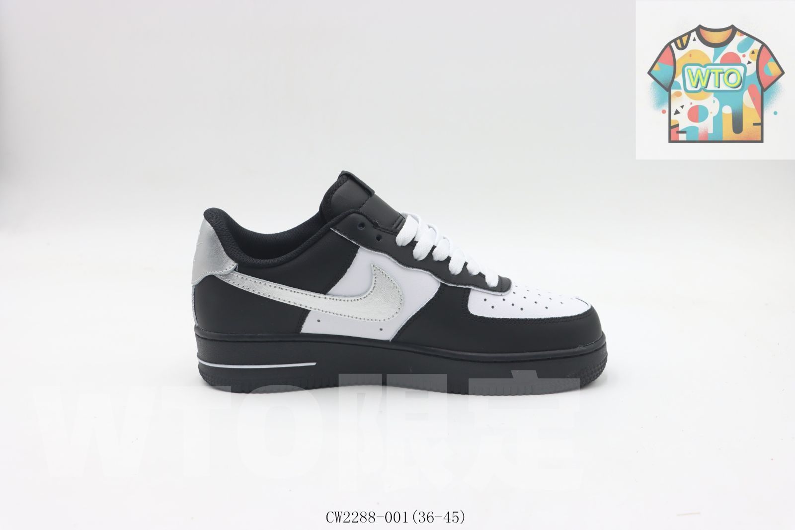 WTO通販 ナイキのスケートシューズ 白黒銀 CW 2288 - 0010-WTO輸入-EGV 40