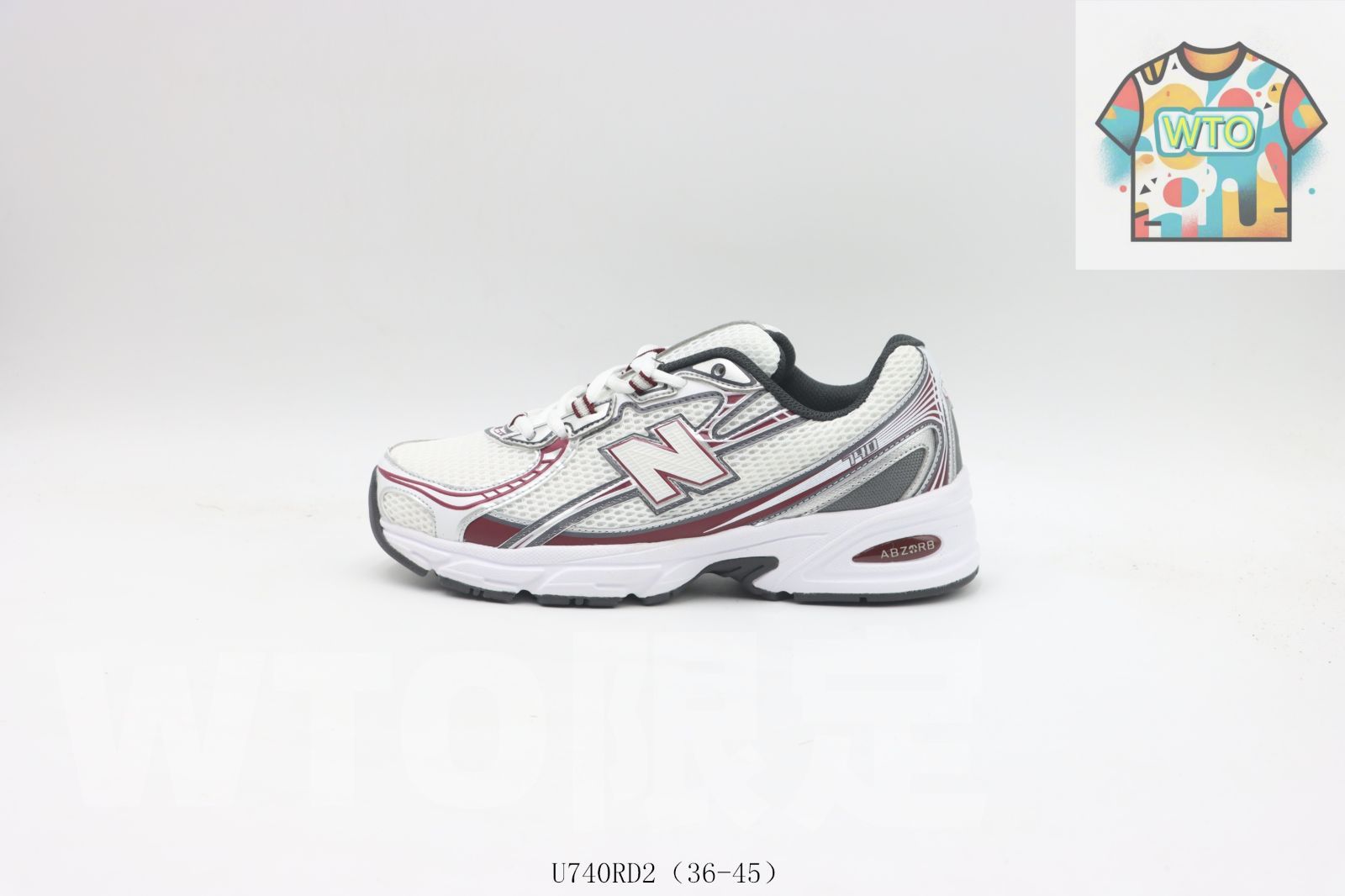 WTO通販 ニュー ンス Balance ランニング U 740 RD 2 白銀赤-WTO輸入-BHQ 36