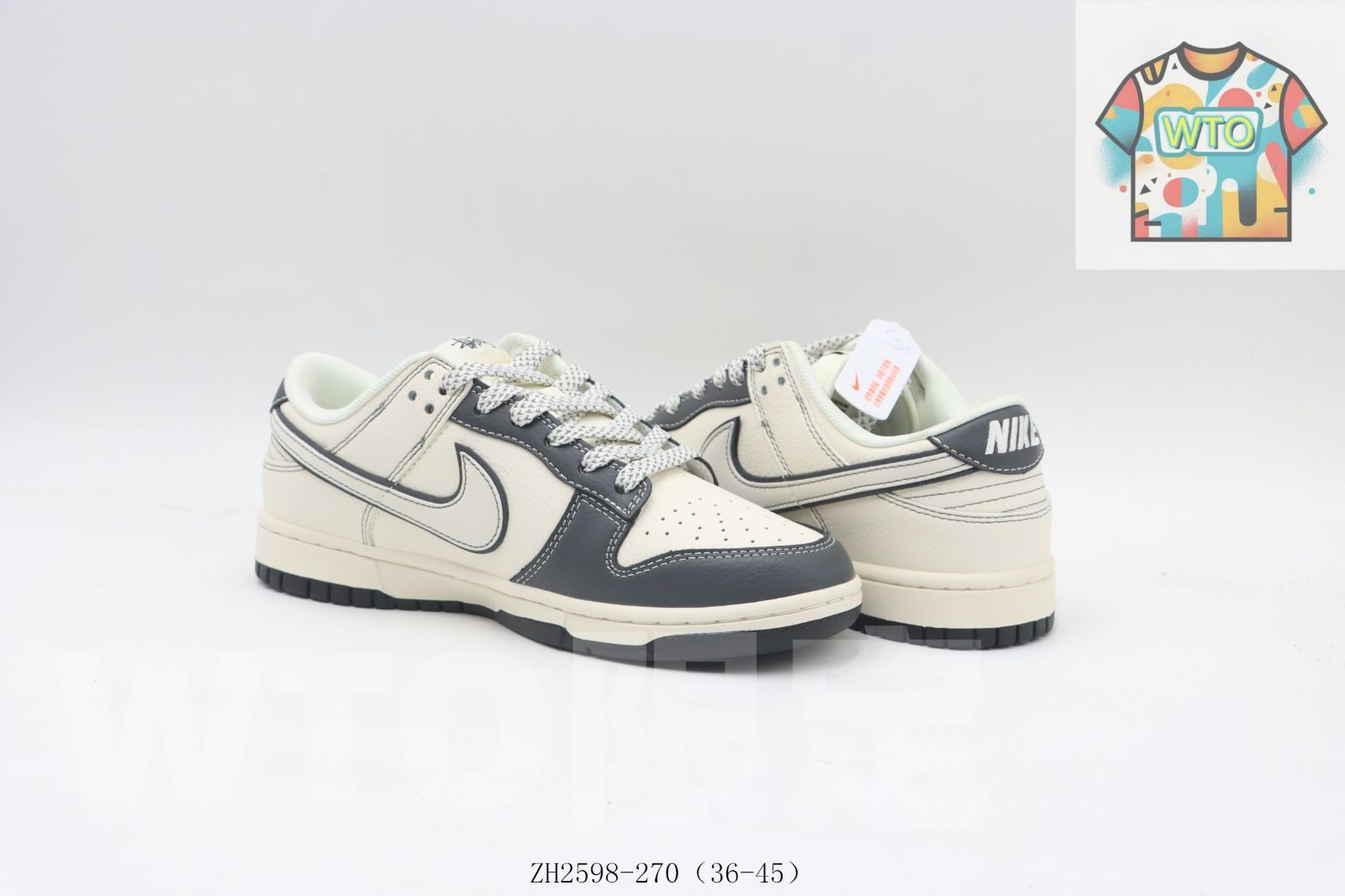  WTO通販 ナイキ Nike スケートシューズ ZH 2598-270 白グレー-WTO輸入-TCP 58 スニーカー 靴