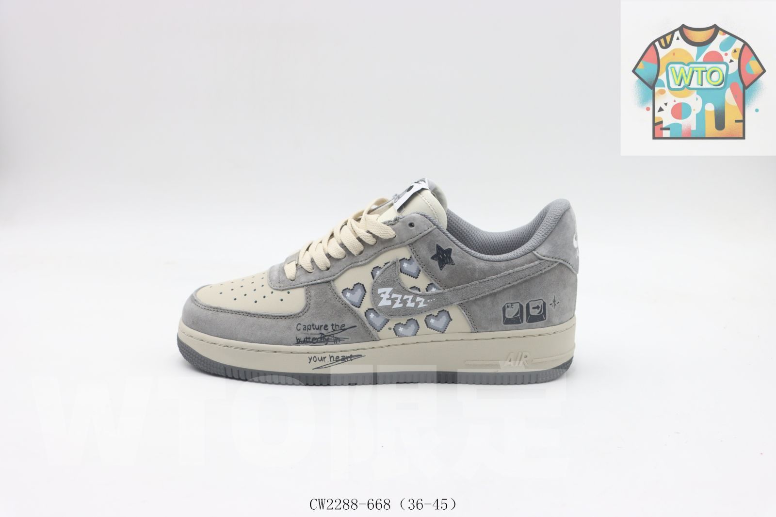 WTO通販 ナイキ Nike のスケートシューズ グレー CW 2288-6680-WTO輸入-WMV 36