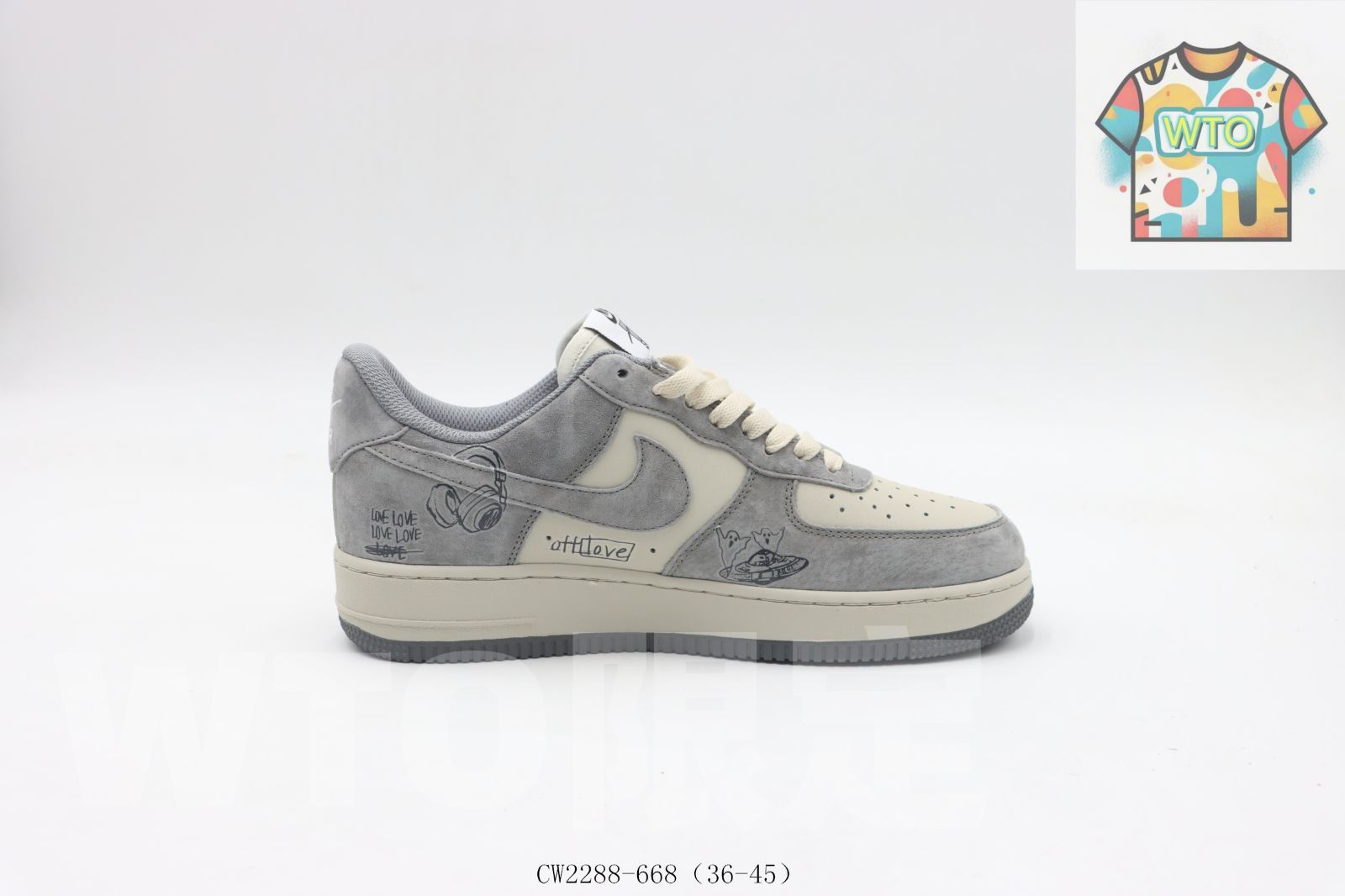 WTO通販 ナイキ Nike のスケートシューズ グレー CW 2288-6680-WTO輸入-JWQ 11