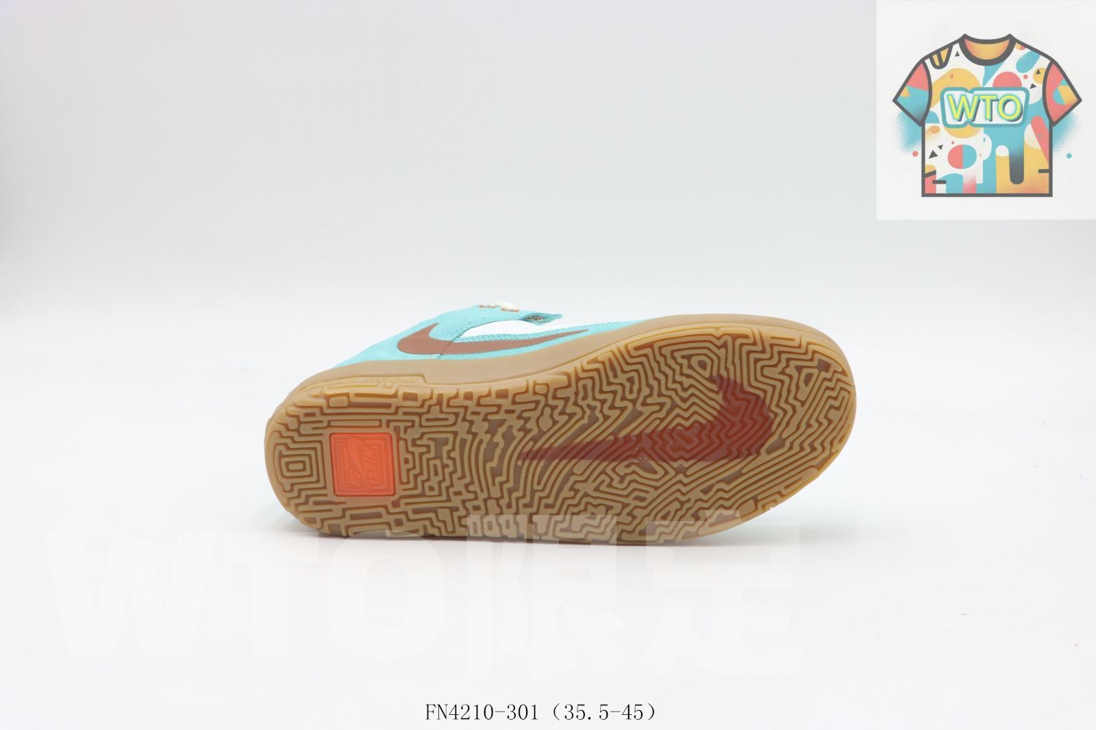 WTO通販 ナイキ Nike のスケートシューズ ホワイトブルーブラウン FN 4210-3010-WTO輸入-DYQ 37 スニーカー キッズシューズ ベビー キッズ