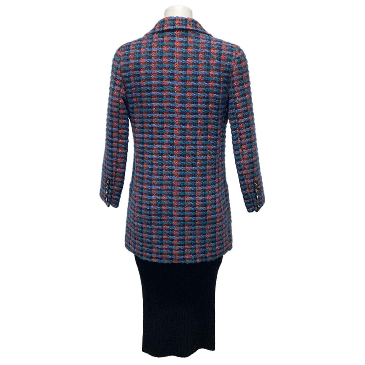 CHANEL シャネル ワンピースセットアップ サイズ40 M レディース - PO5880 黒×ライトブルー×マルチ ツイード ウール