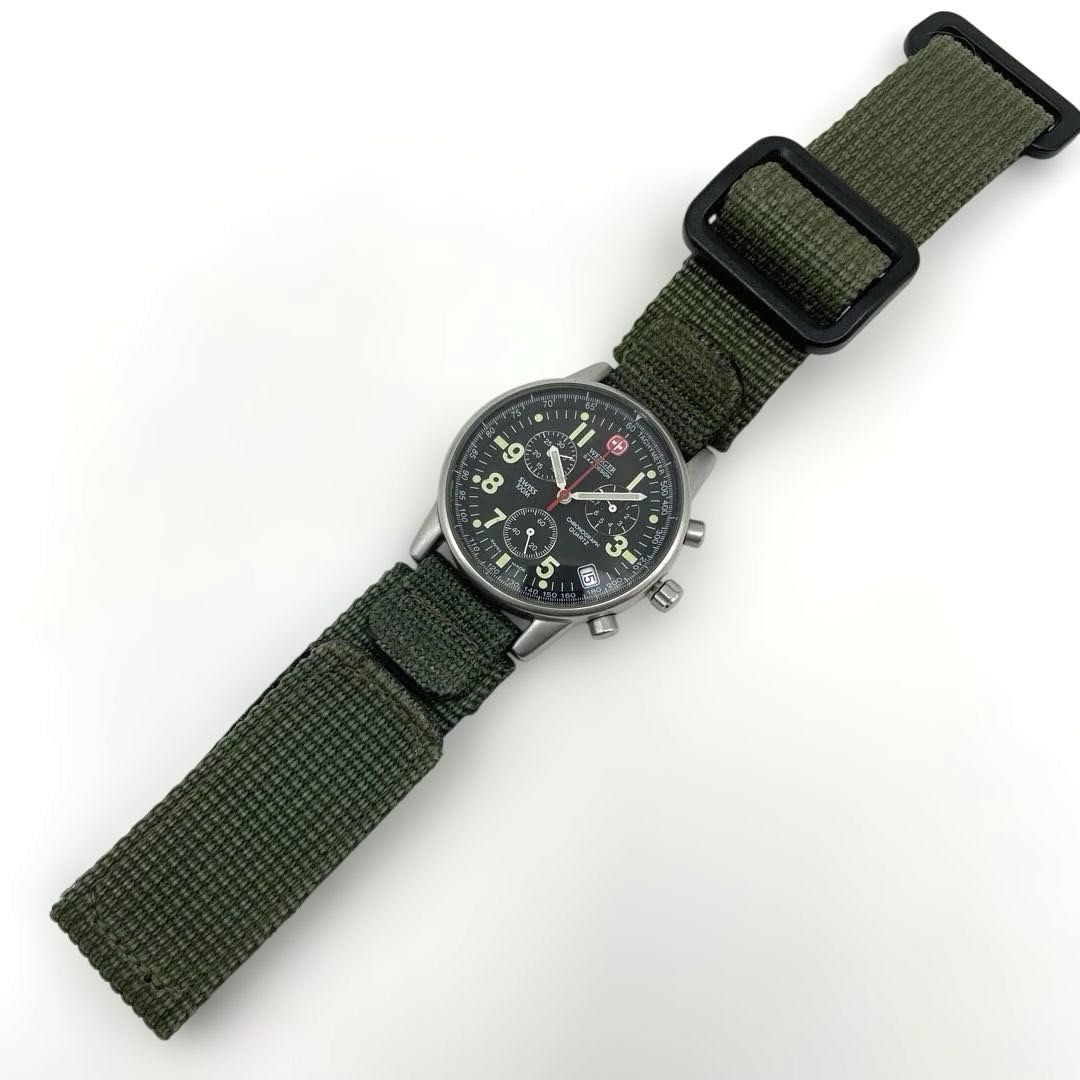 ジャンク】WENGER コマンドクロノグラフ 536.0765 S.A.Kデザイン 青島