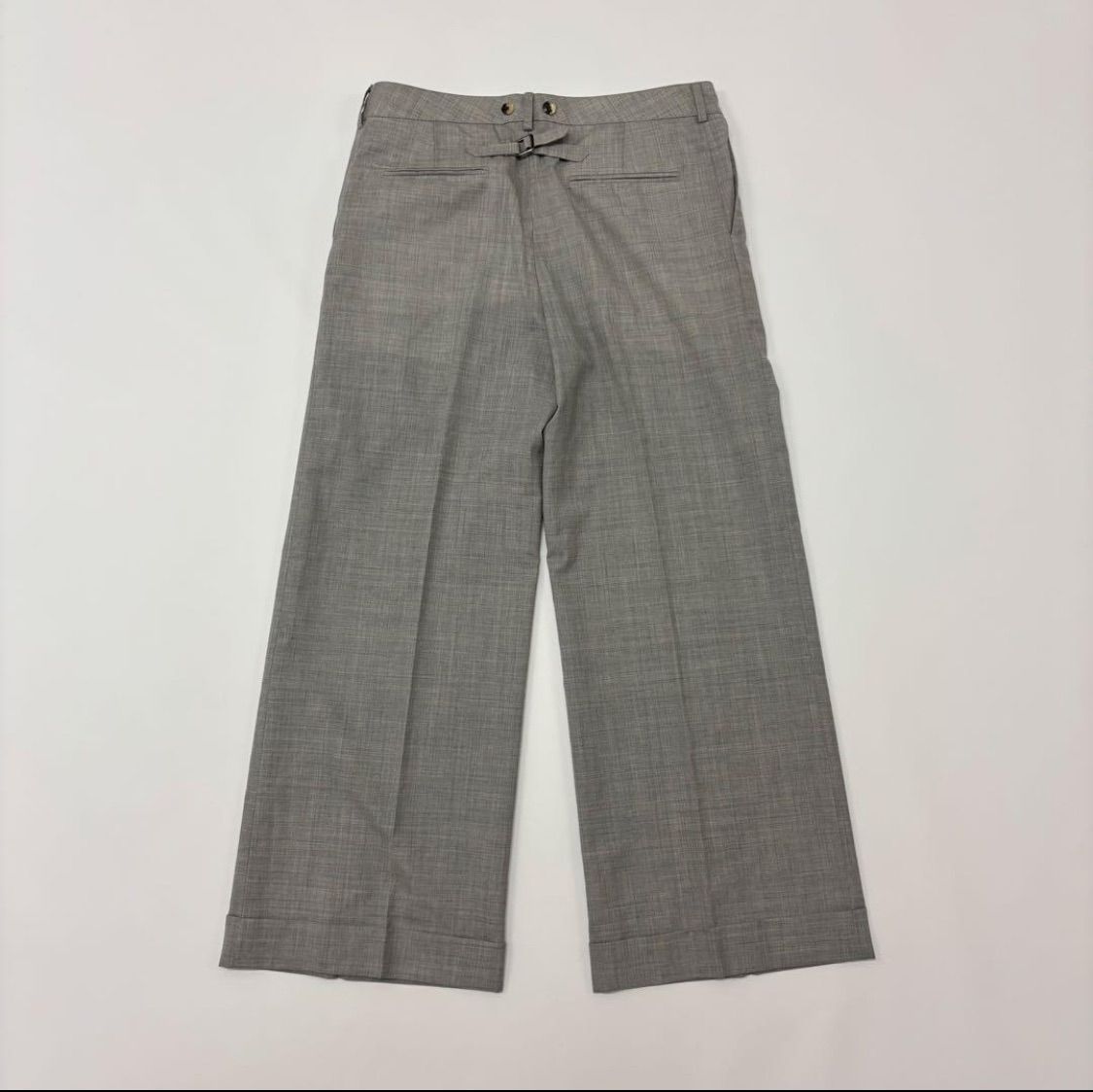 MARGARET HOWELL マーガレットハウエル x FOX BROTHERS フォックスブラザーズ ウール ワイド ストレート パンツ サイズ 3 706