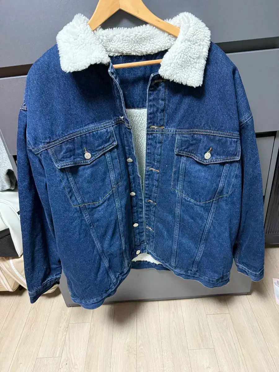 オーバーサイズ シープスキン デニムジャケット