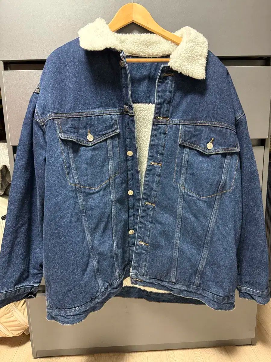 オーバーサイズ シープスキン デニムジャケット