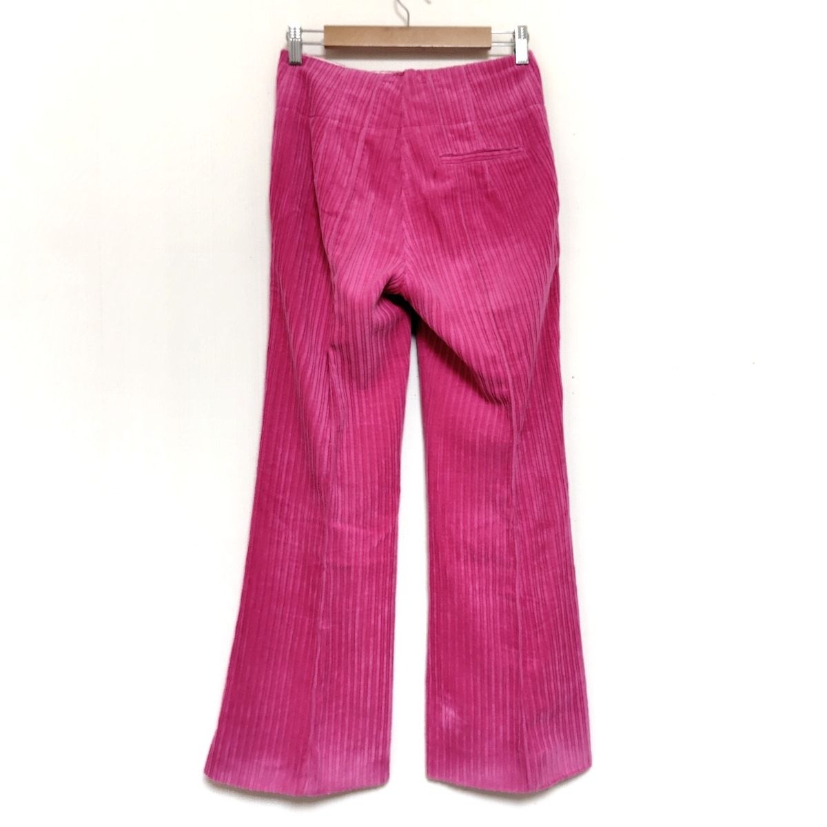 CELINE セリーヌ パンツ サイズ34 S レディース - ピンク フルレングス ベロア