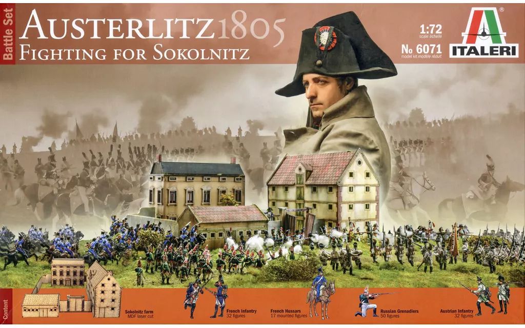 プラモデル 1 72 1805年 ナポレオン アウステルリッツの戦い バトルセット IT 6071