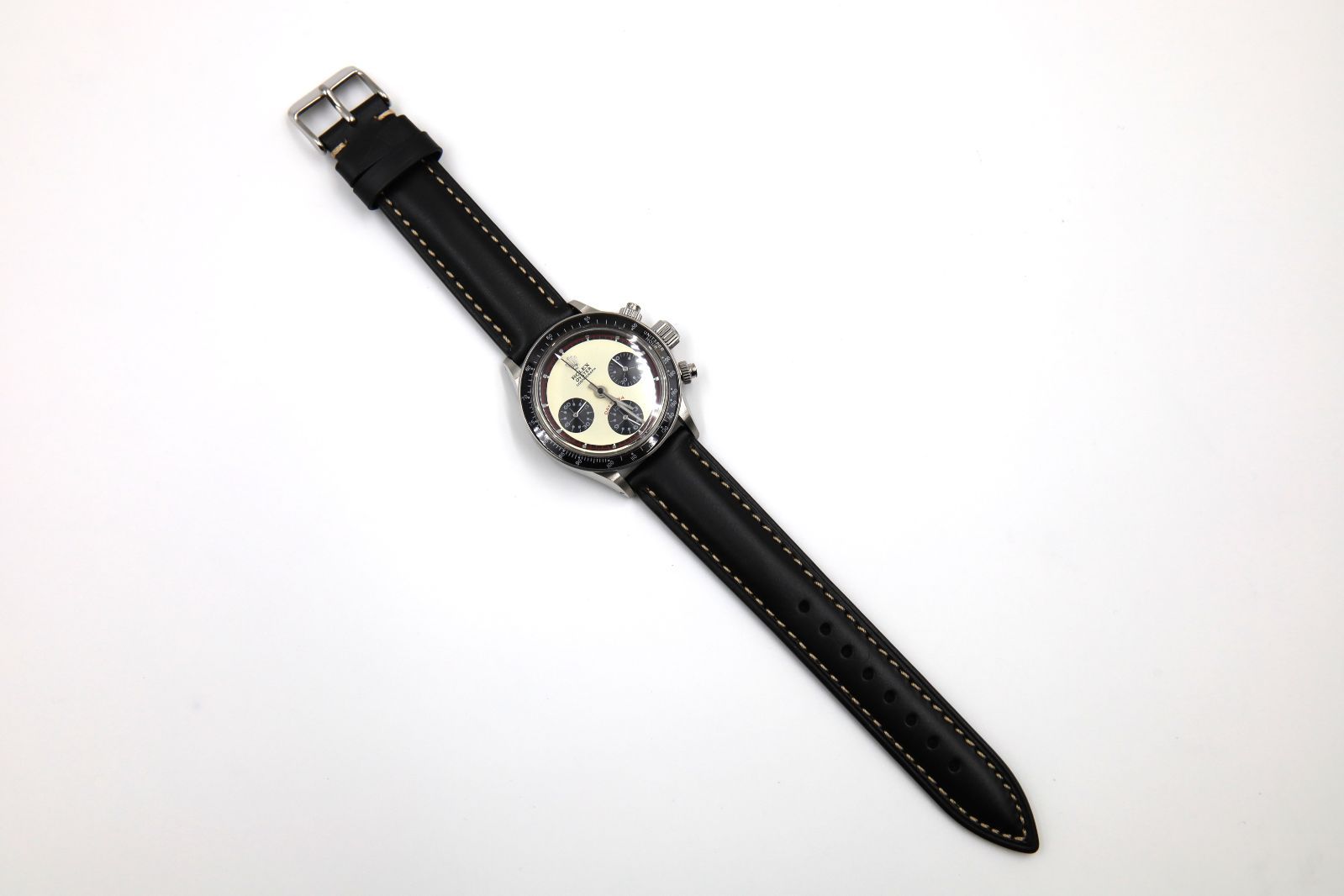 22mm‐20mm】ネイビー ブライトリングナビタイマー用 牛革 カーフ