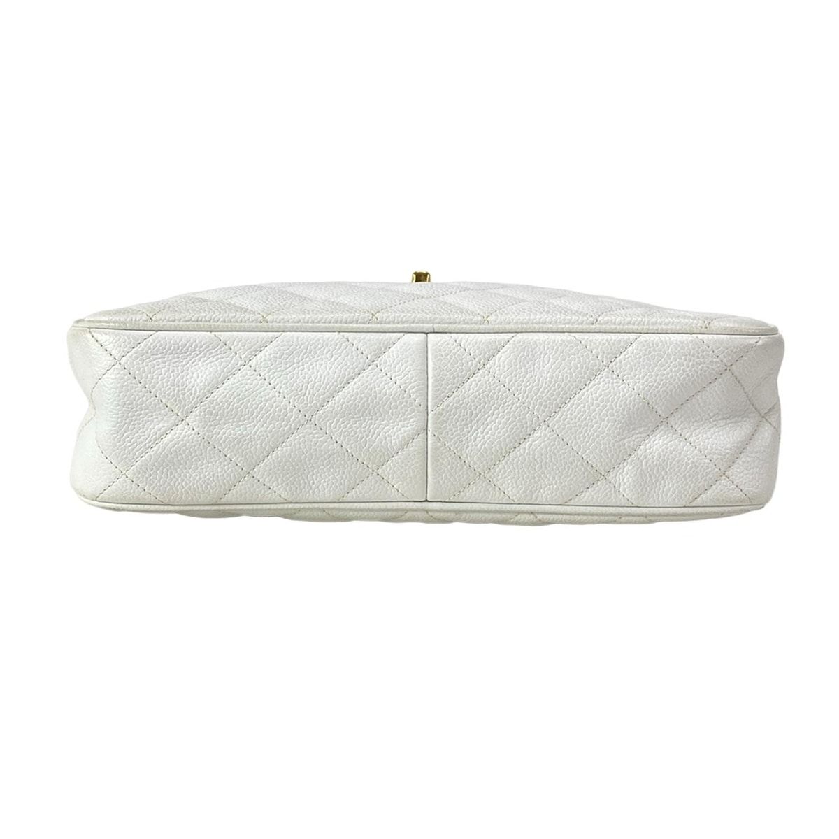 ヴィンテージ CHANEL シャネル マトラッセ 白×金 ショルダーバッグ シャネルミニチェーンショルダー ココボール 42976 白 シャンパン