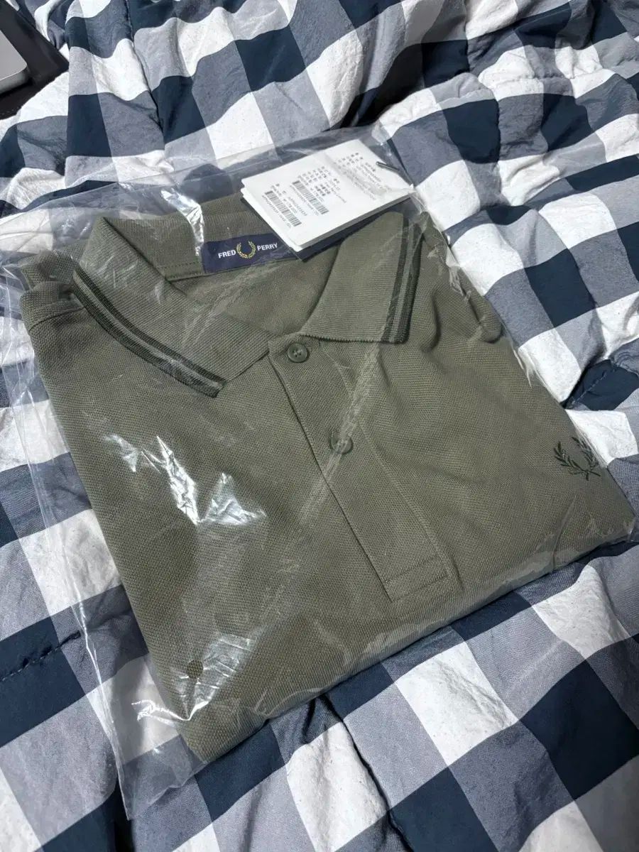 フレッドペリー カーキ半袖ポロシャツ L - カーキ
