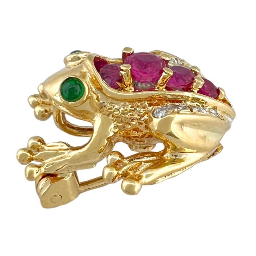 PONTE VECCHIO ポンテヴェキオ ブローチ フロッグ ルビー エメラルド