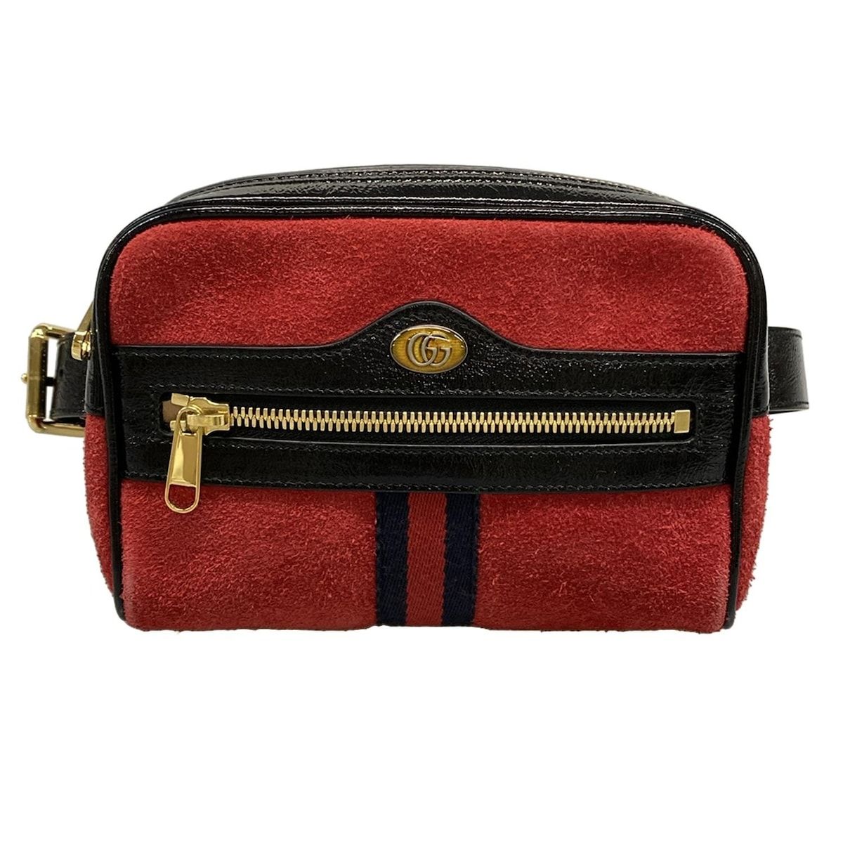 GUCCI グッチ ウエストポーチ - 517076 レッド×黒 レザー