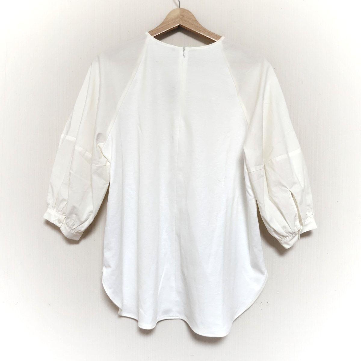 theory luxe セオリーリュクス 七分袖カットソー サイズ38 M レディース - 白×アイボリー