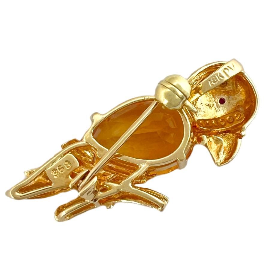 PONTE VECCHIO ポンテヴェキオ ブローチ バード シトリン ルビー