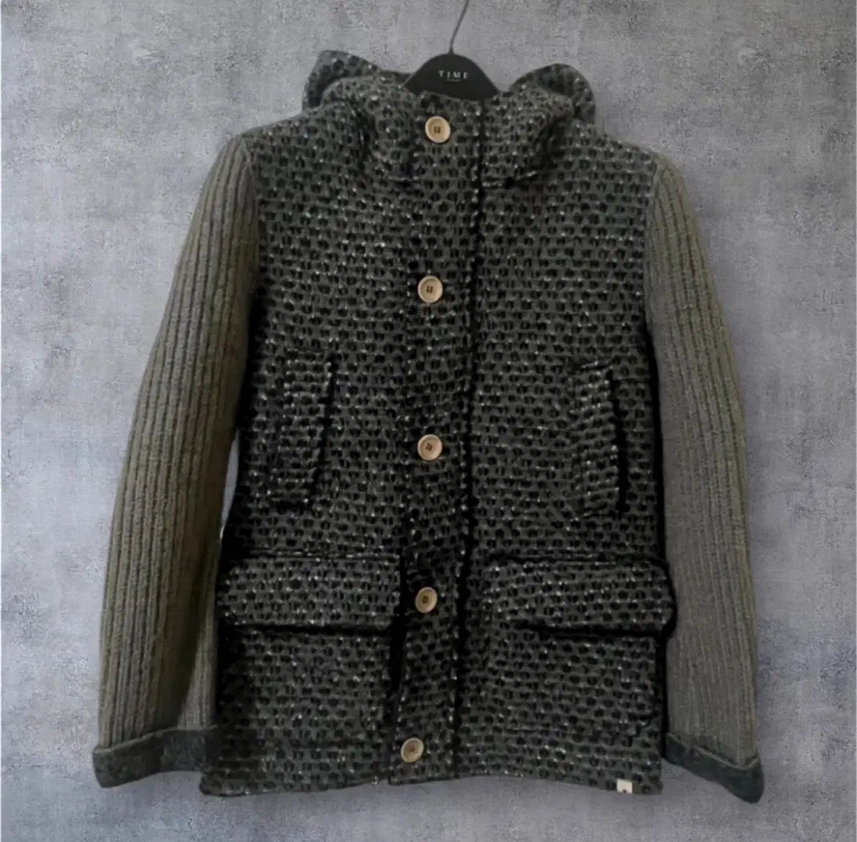 イタリア Fiver フード ウールコート 100