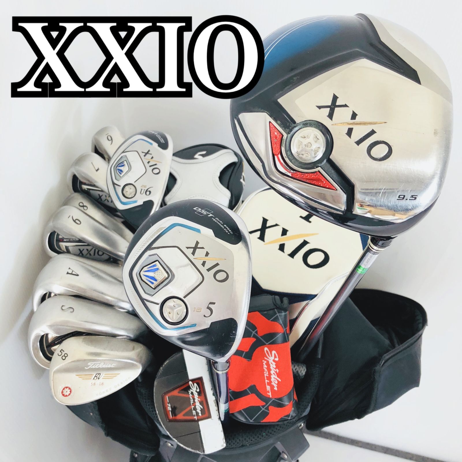 DUNLOP ダンロップ XXIO ゼクシオ メンズ ゴルフ クラブ セット 入門 バッグ付き フルセット 右利き パター付 Y-144