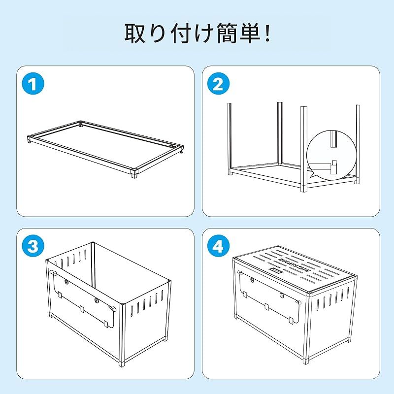 BUCATSTATE ハムスター メタル製 80cm ケージ 飼育ケージ クリアケージ