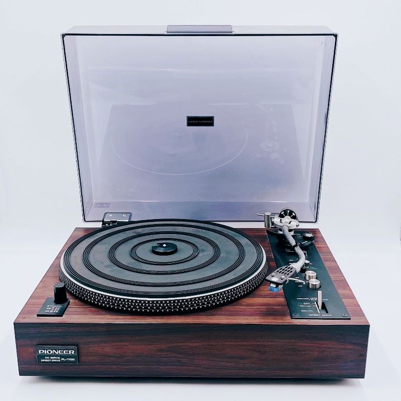 PIONEER パイオニア レコードプレーヤー PL-1100 通電OK 現状品 ヘッドシェル付き ダストカバー