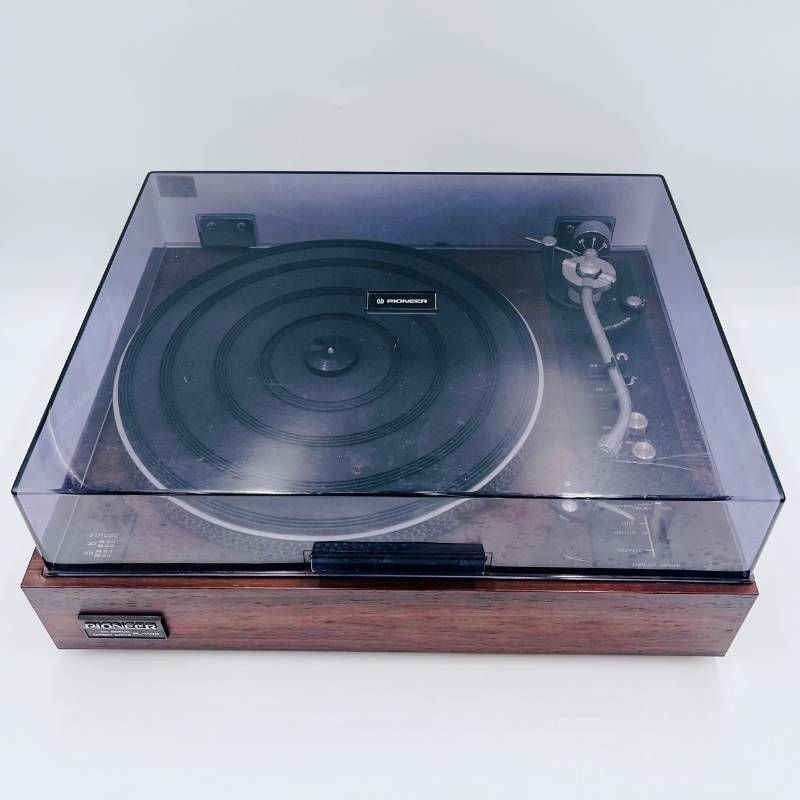 PIONEER パイオニア レコードプレーヤー PL-1100 通電OK 現状品 ヘッドシェル付き ダストカバー