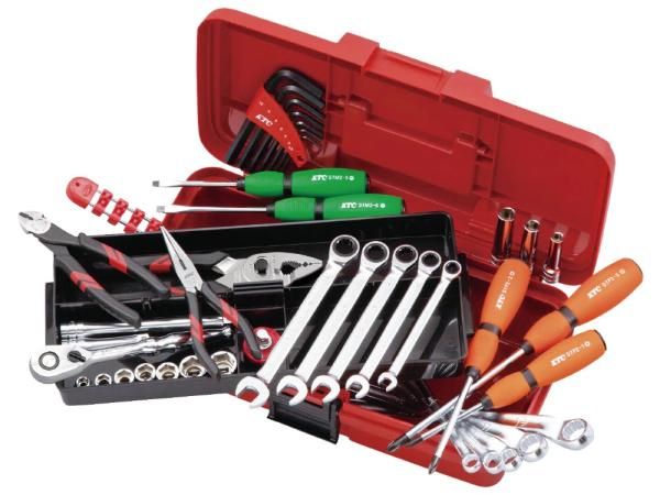 4営業日で発送 KTC 京都機械工具 SK34026PS 片開き樹脂ケースセット40点 レッド