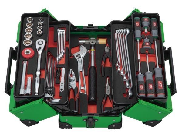 4営業日で発送 KTC 京都機械工具 SK45226WZLG 両開きメタルケースセット52点リーフグリーン