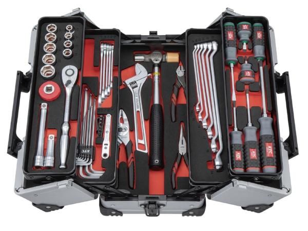 4営業日で発送 KTC 京都機械工具 SK45226WZS 両開きメタルケースセット52点 シルバー